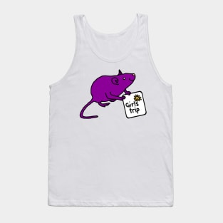 Cute Rat goes on Girls Trip Tank Top